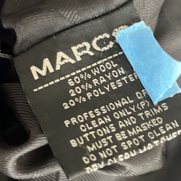 MARCS Wool Purple Double Breasted Winter Cropped Coat Jacket - Picture 9 of 9